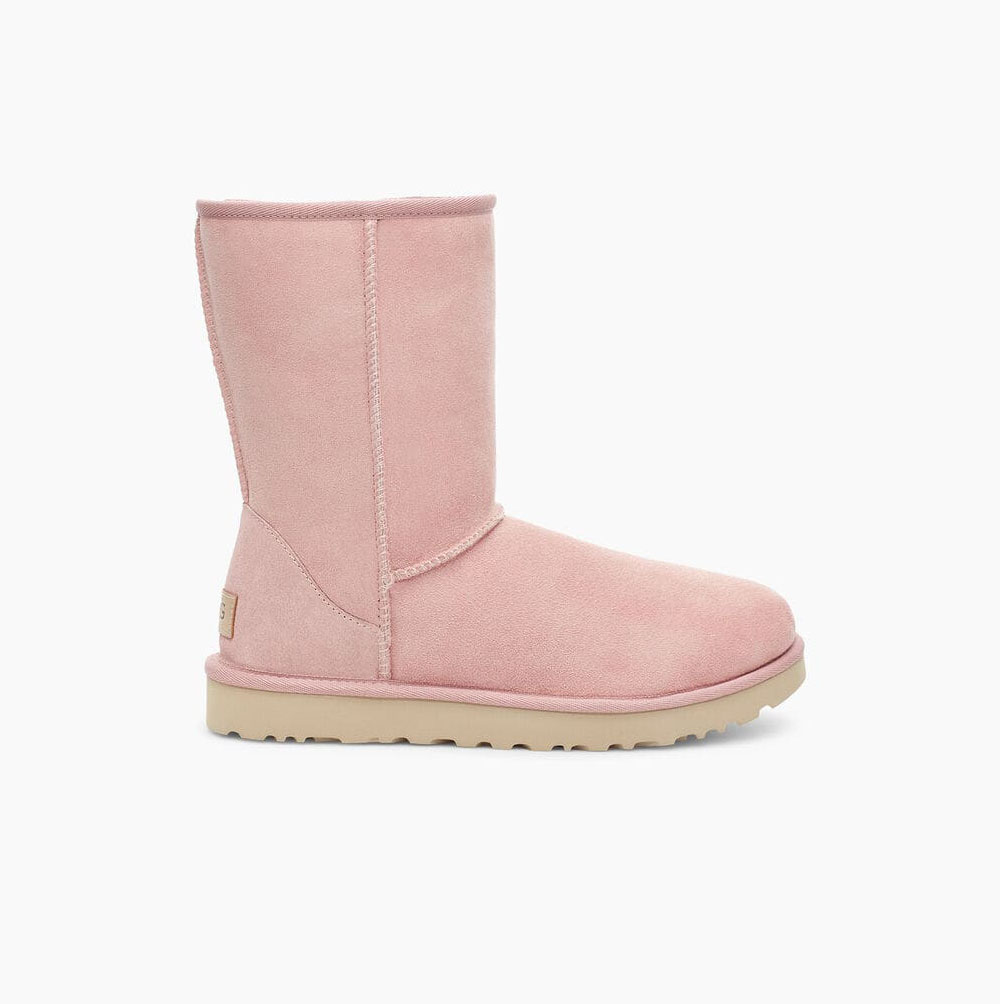 UGG Classic Short II Pink Boots for Women (JOSU34981)